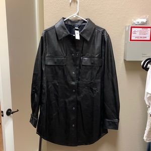 NWT faux leather shocker size M Tall